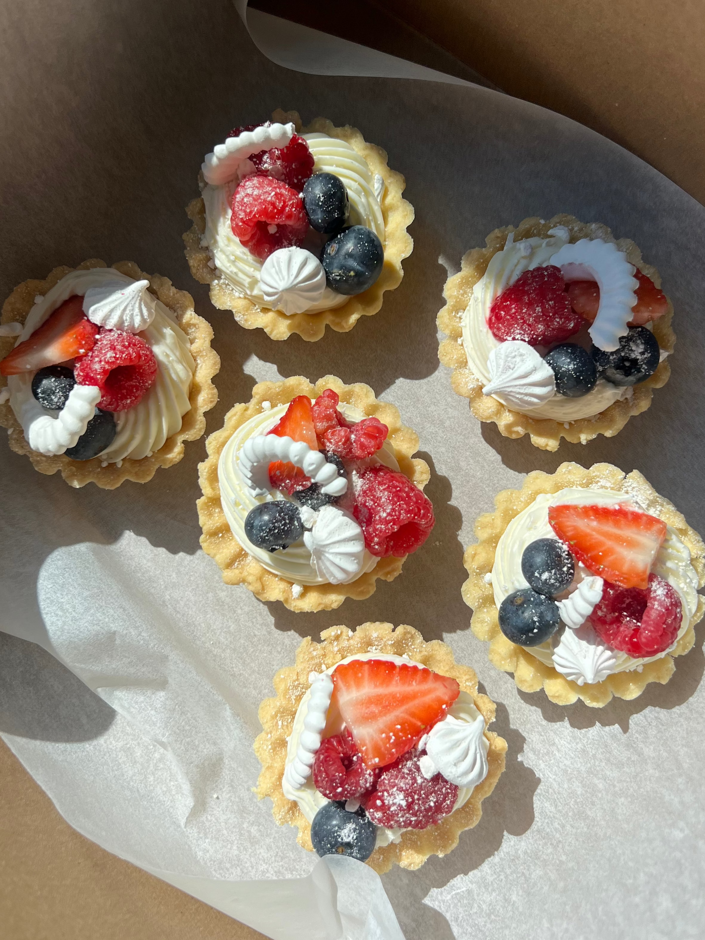 Scalloped Berry Tarts
